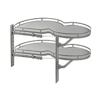 Механизм выкатной для кухни KN-10-LAP в модуль 1000 мм, с доводчиком, антрацит, левый (плоский прут,антрацит) — купить оптом и в розницу в интернет магазине GTV-Meridian.